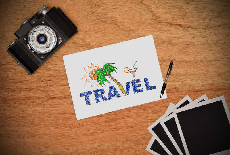 假日海滩旅行概念