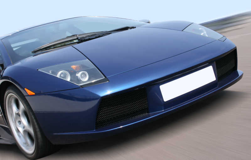 蓝色超级跑车