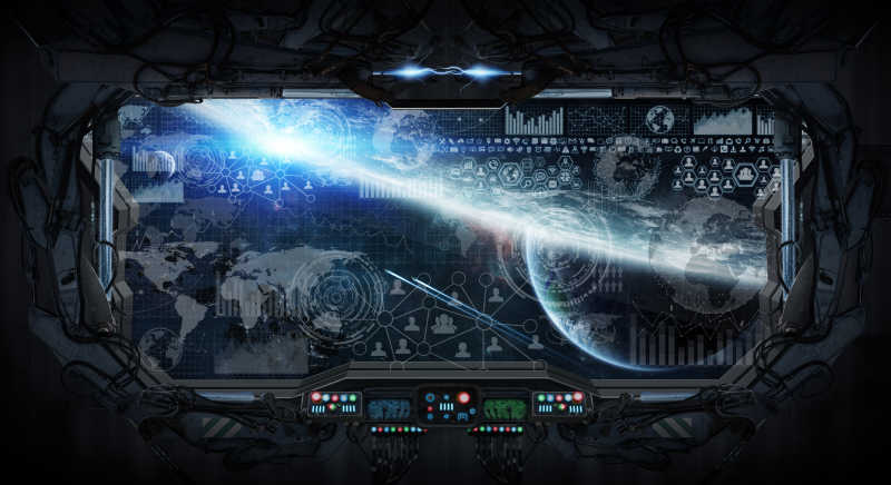 太空船外的行星