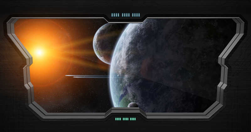 空间站内部看外空间