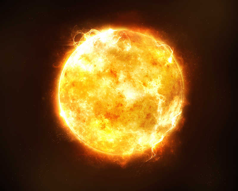 燃烧的火球太阳