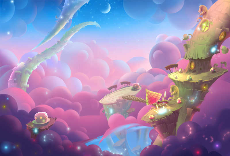 卡通梦幻仙境插图