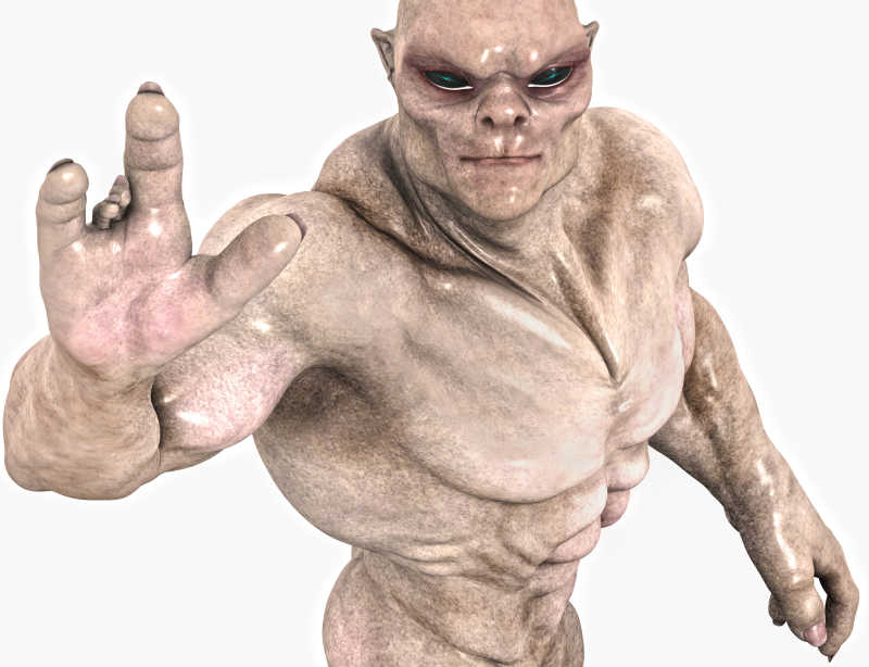 挥舞着手臂的外星生物