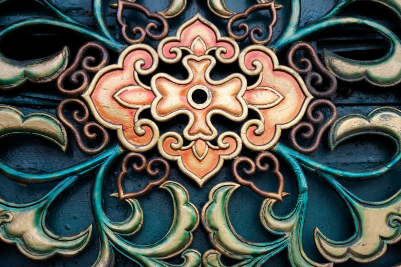 中国色彩的墙面装饰