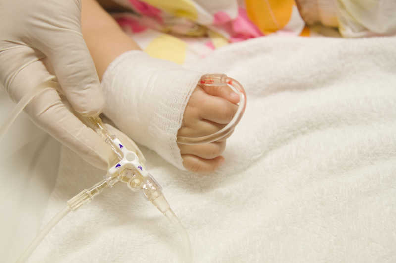 患儿正在打点滴