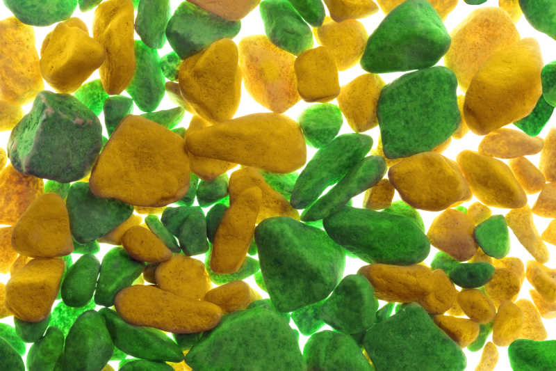 彩绘砾石黄绿色背景