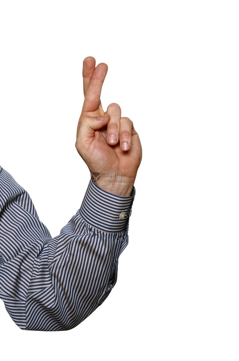 白色背景下的手指