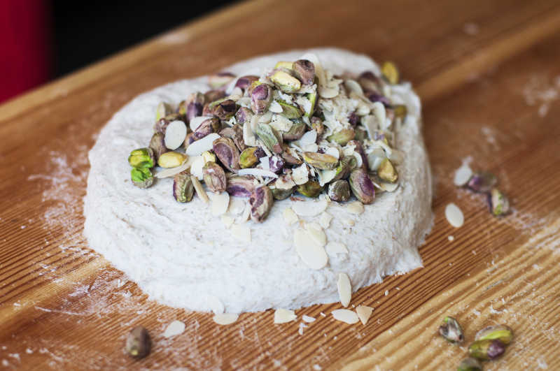 不同种子的面包面团原料