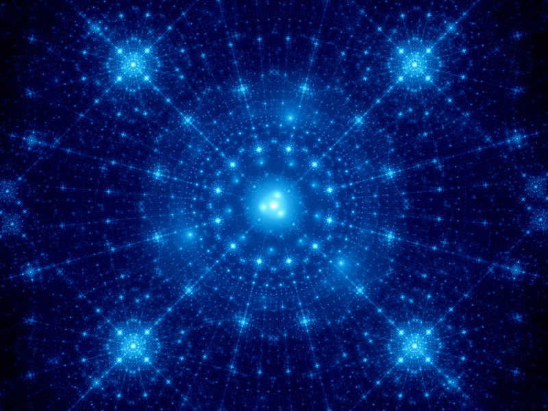 蓝色冬季分形背景