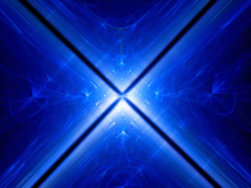 蓝色发光的未来技术分形