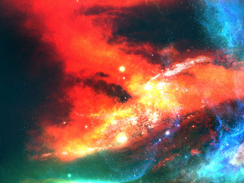 美丽的外太空太空中璀璨的星云