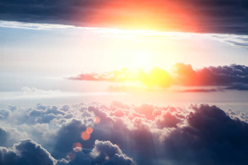 美丽的蓝天白云和太阳的背景图片 美丽的蓝天白云和太阳背景素材 高清图片 摄影照片 寻图免费打包下载
