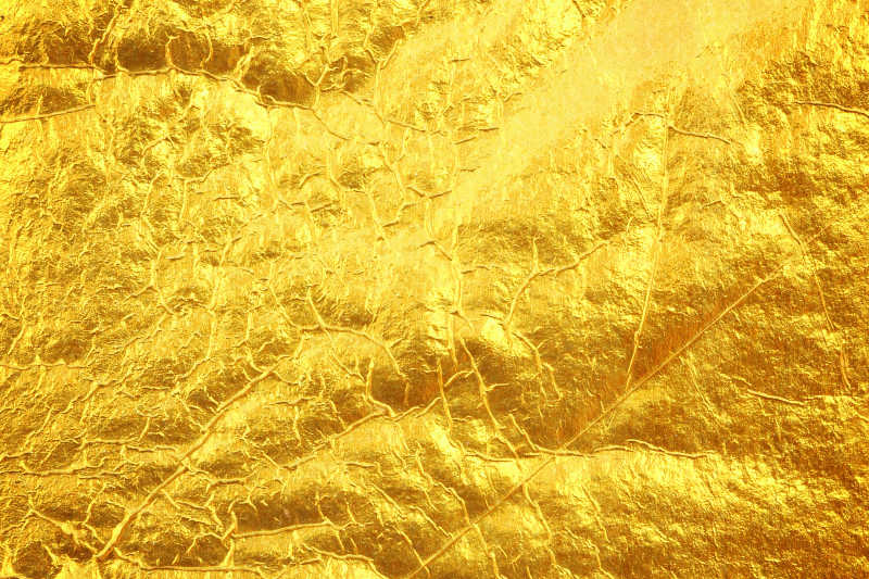褶皱的金箔纹理背景