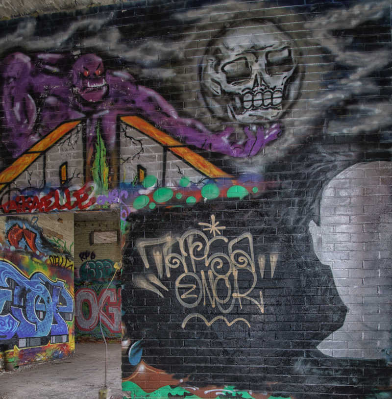 墙壁个性搞怪涂鸦