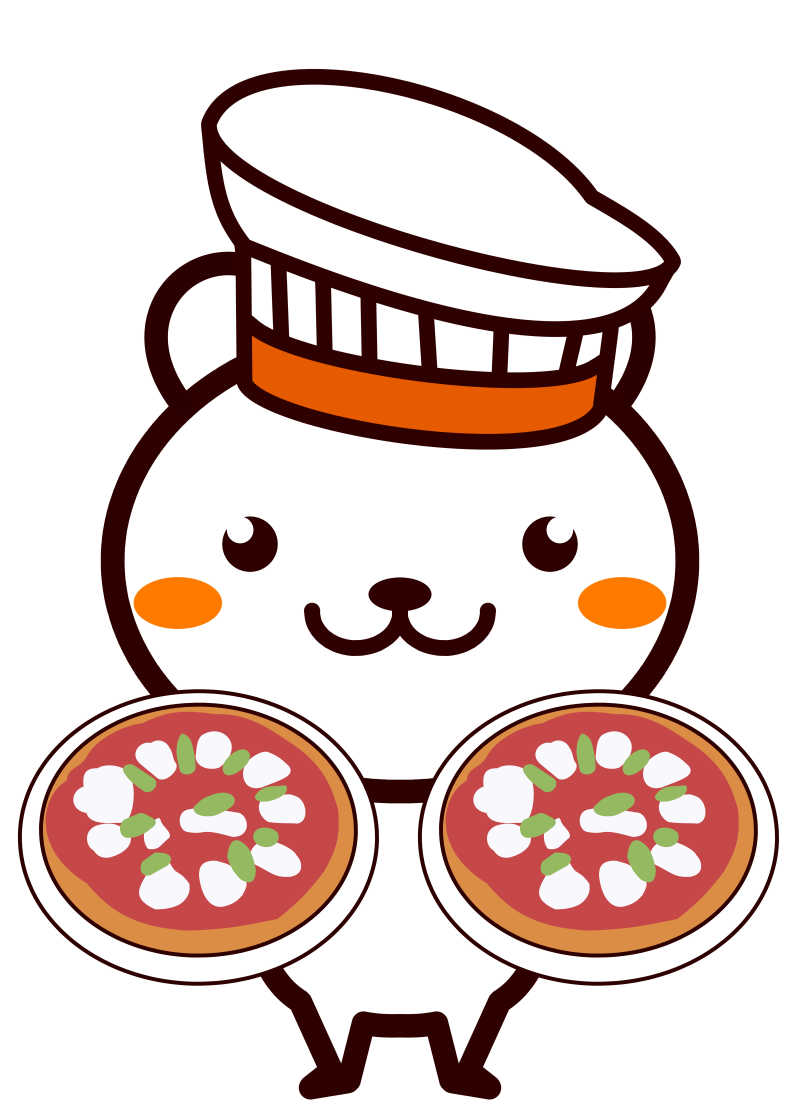 白色厨师帽拿着美食漫画