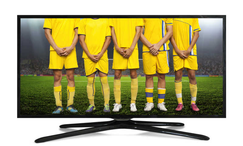 高清电视显示足球赛事