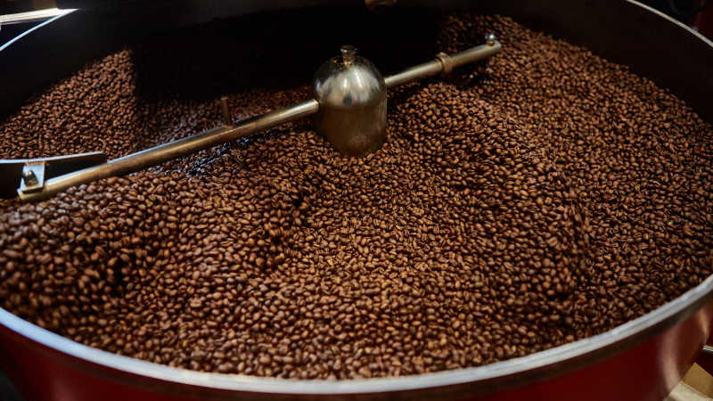 正在加工的咖啡豆