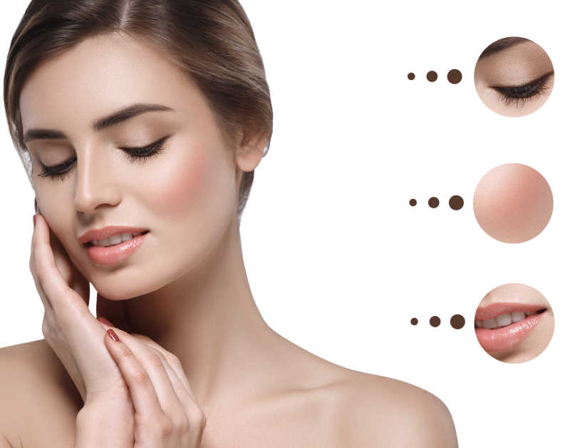 年轻女子的健康皮肤