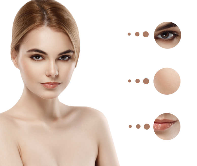 美女的脸部健康皮肤