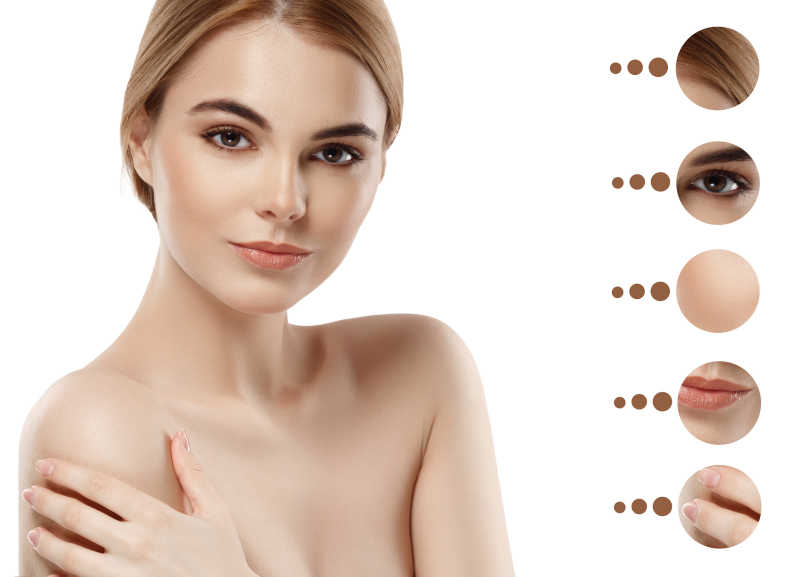 年轻女子的皮肤的问题