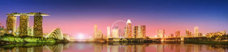 美丽的滨海湾景观