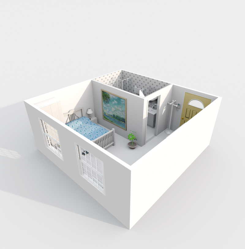 公寓室内三维透视