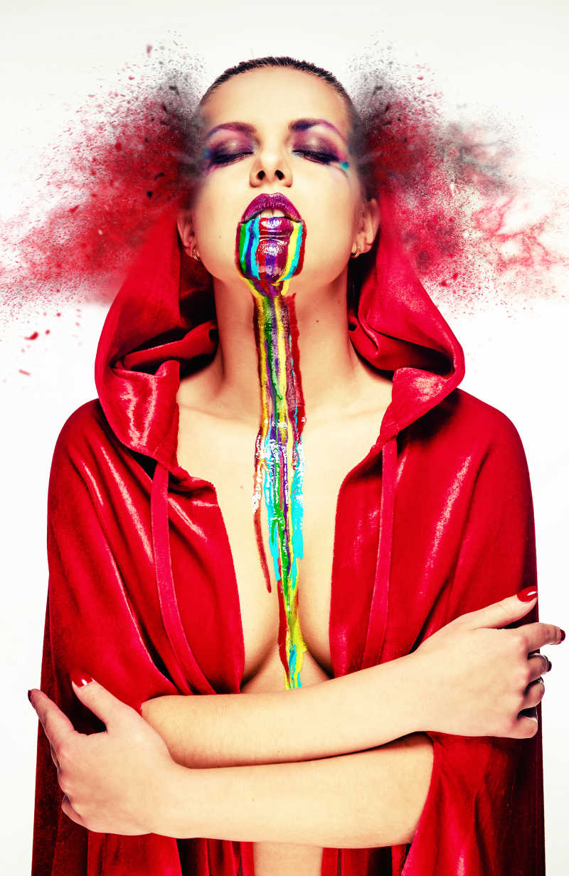 创意鲜明的女人彩妆