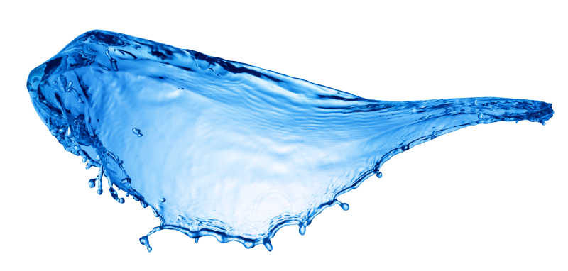飞溅的蓝色液体水
