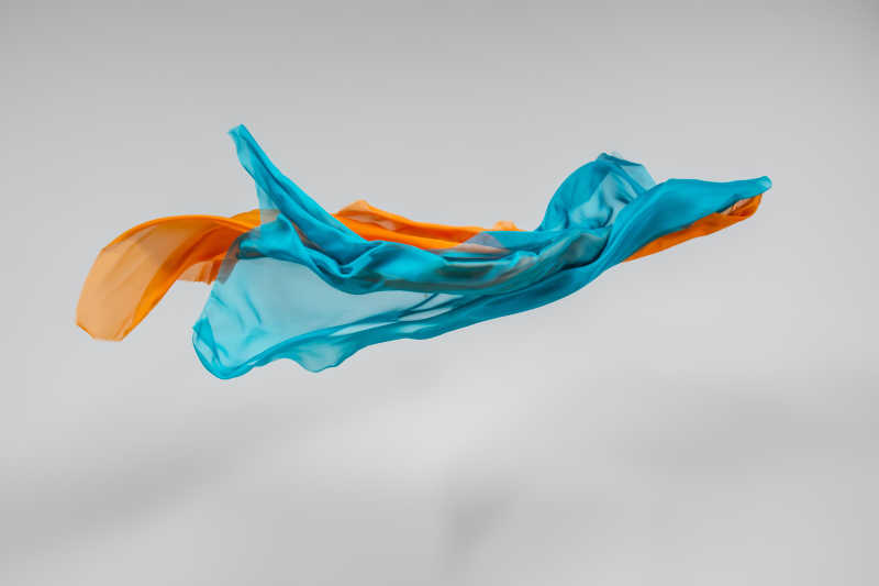 细腻光滑的彩色丝带