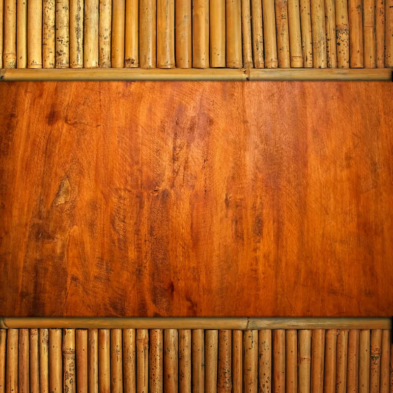 竹制的框架背景
