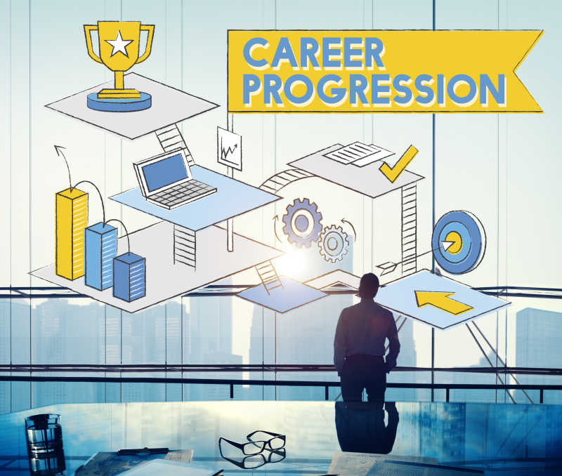 职业发展理念插画背景