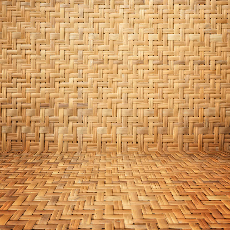 编织竹木背景
