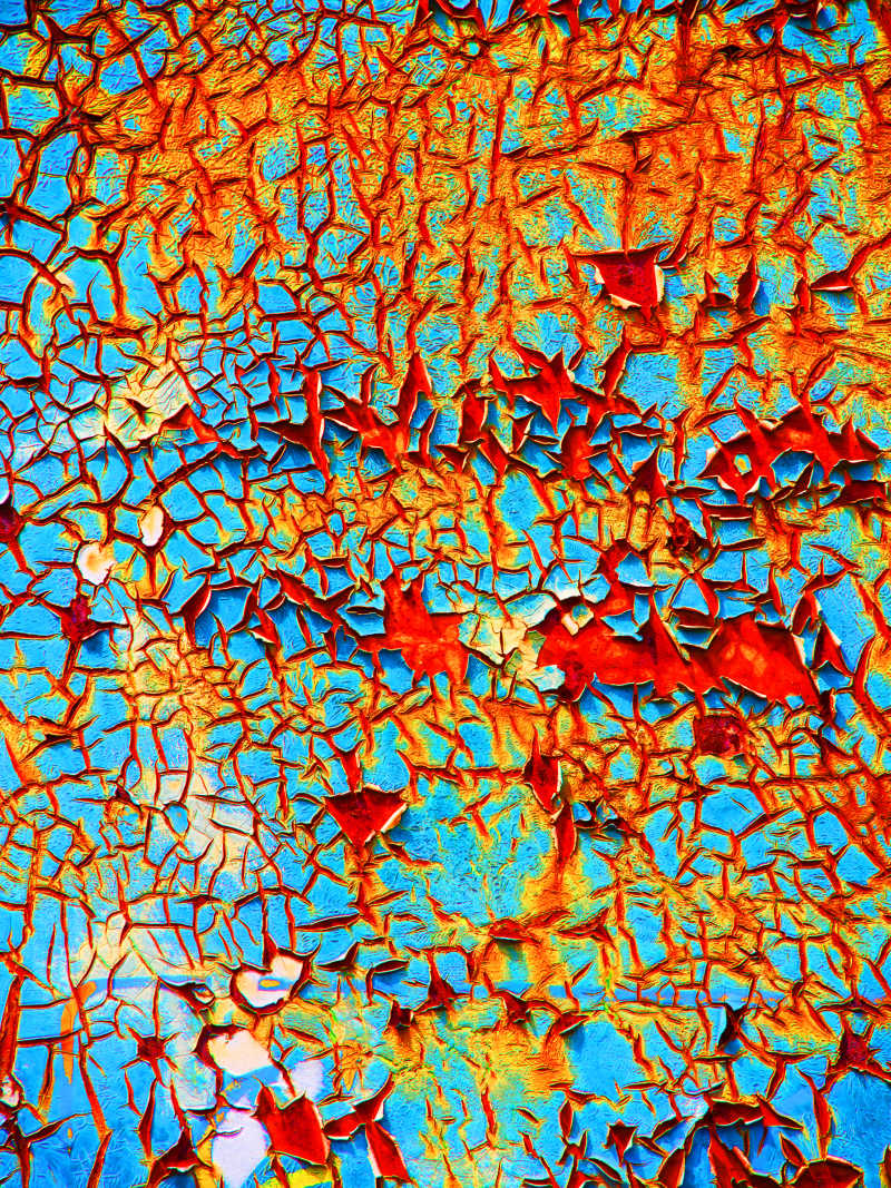 金属铁皮表层裂缝纹理