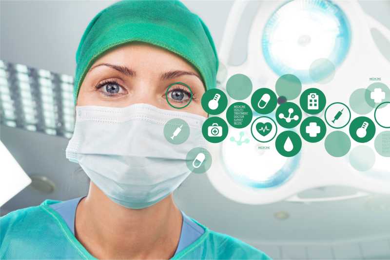 手术外科医生特写