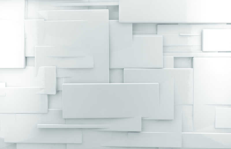 白色立方体组成的背景墙