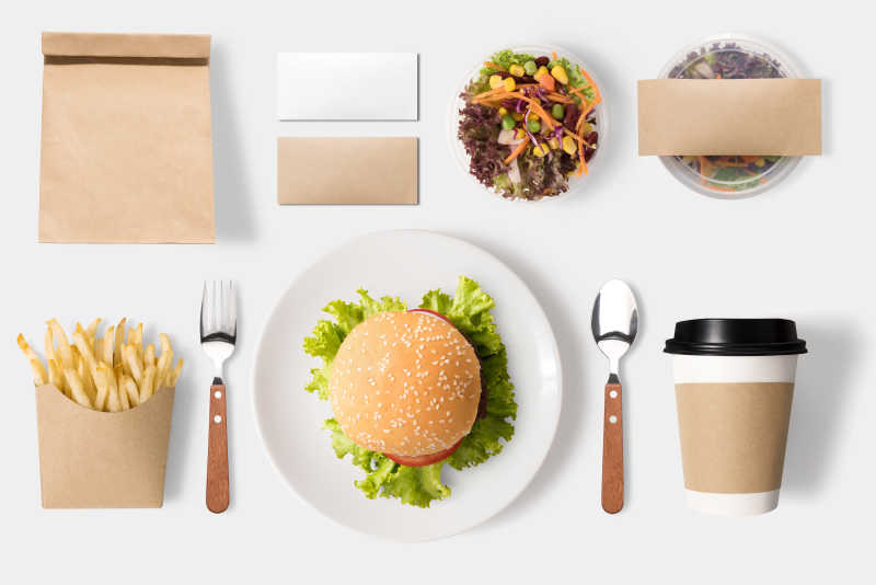 汉堡与咖啡套餐