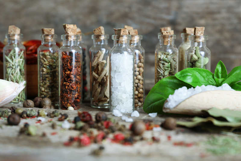 透明玻璃瓶装什锦干调料