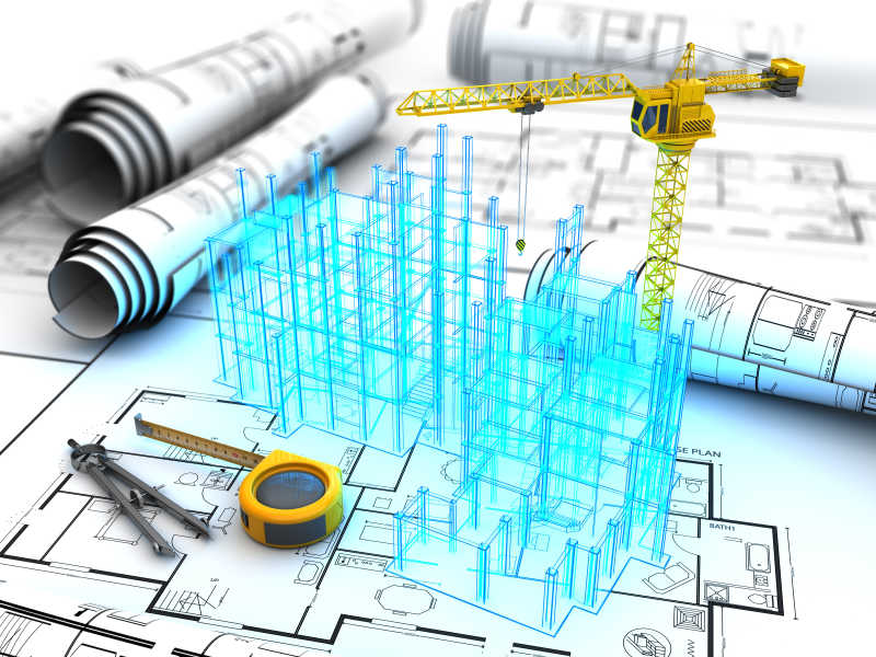 建筑设计项目三维抽象模型