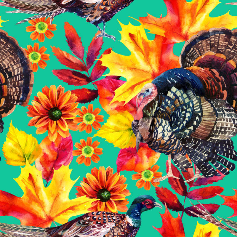 多样化秋季插画