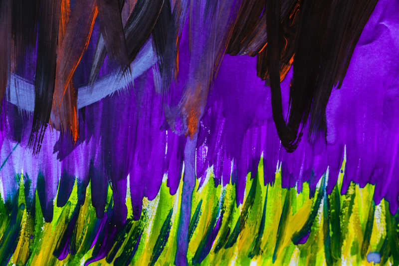 帆布上的彩色抽象颜料背景