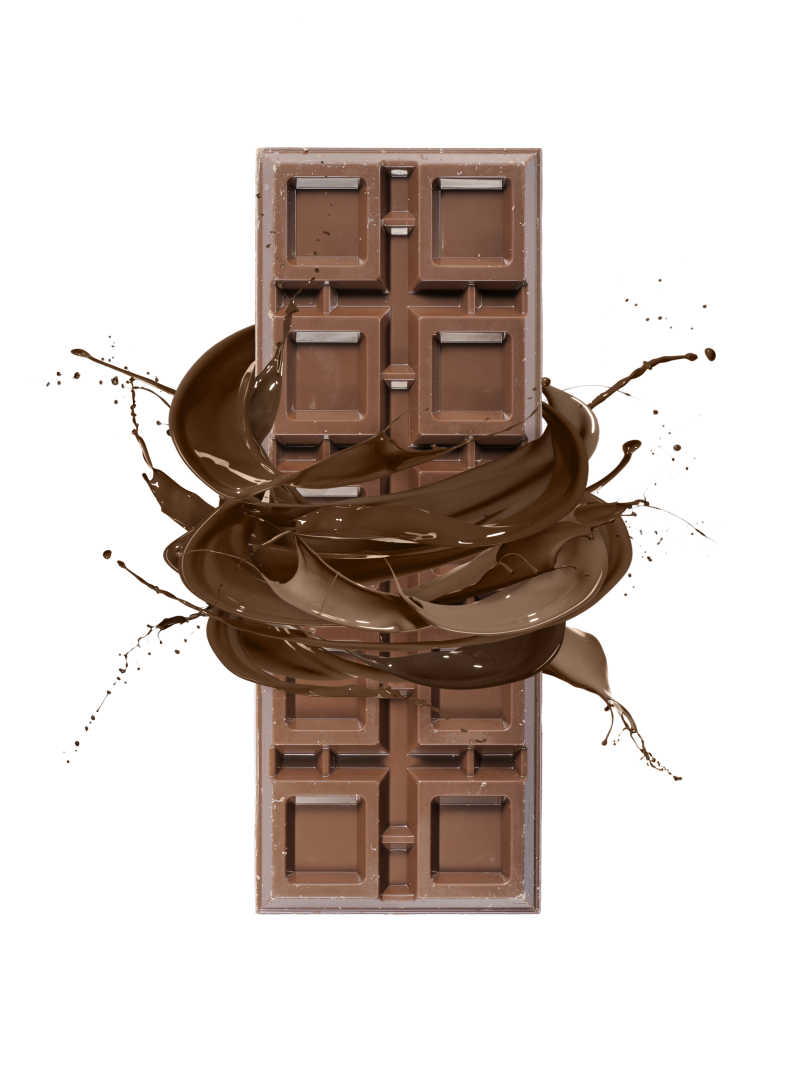液体飞溅巧克力