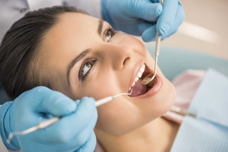 牙科治疗宏观照片素材