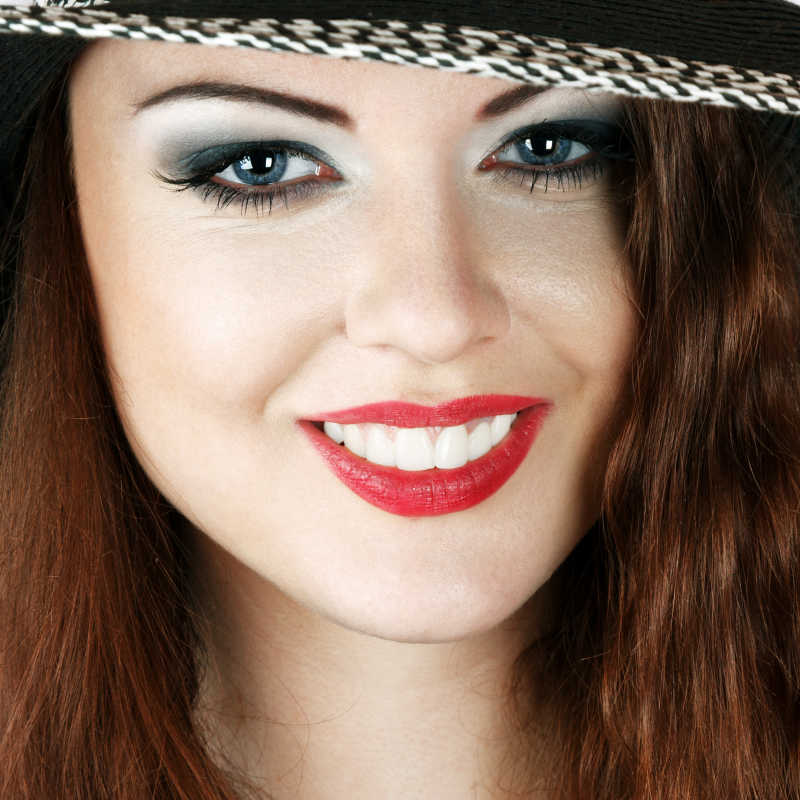 微笑美女的肖像