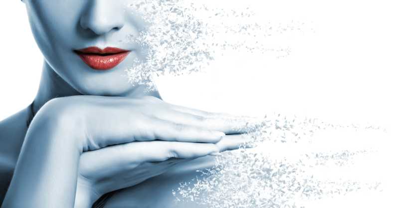 女孩脸部肖像破碎感觉