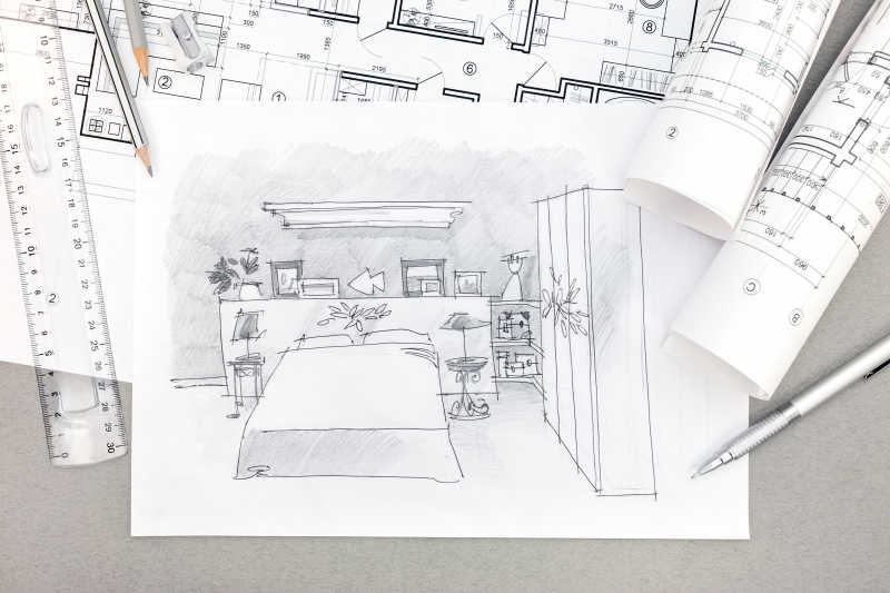 设计图铅笔盒卧室草图