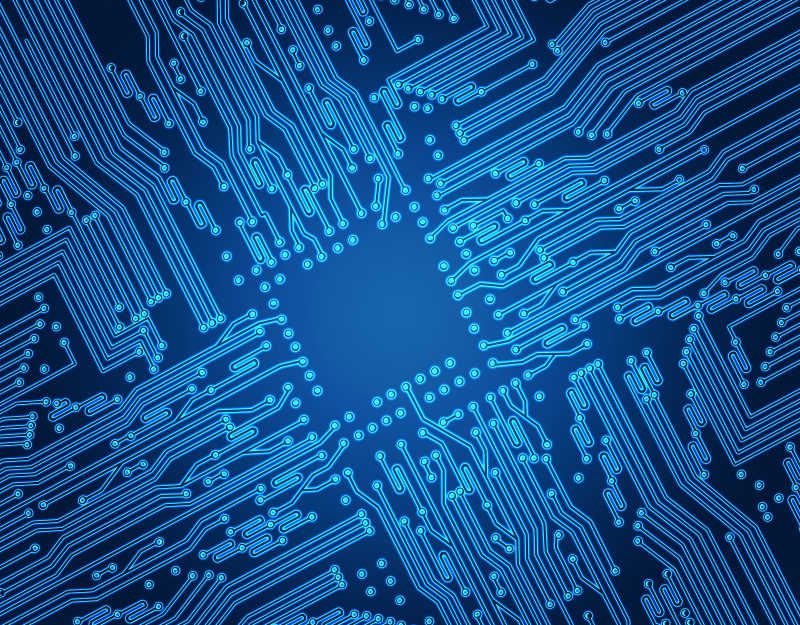 镜头下美丽的电子线路板