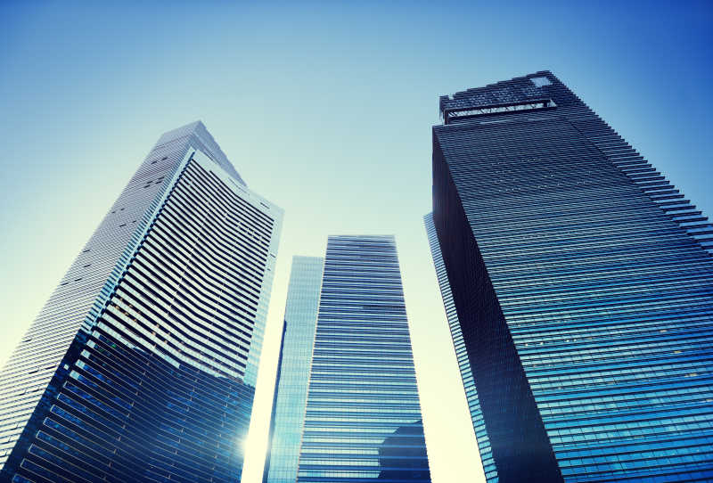 金融中心的摩天大楼