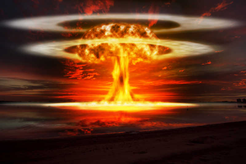 核爆炸时产生的蘑菇云