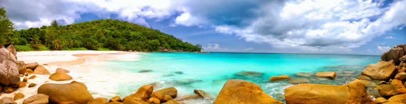 美丽的海滩全景