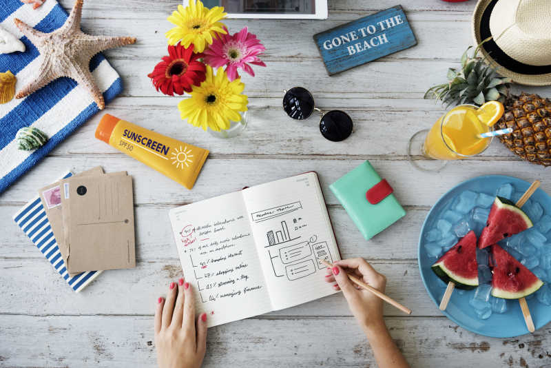 假期旅游行程旅程概念